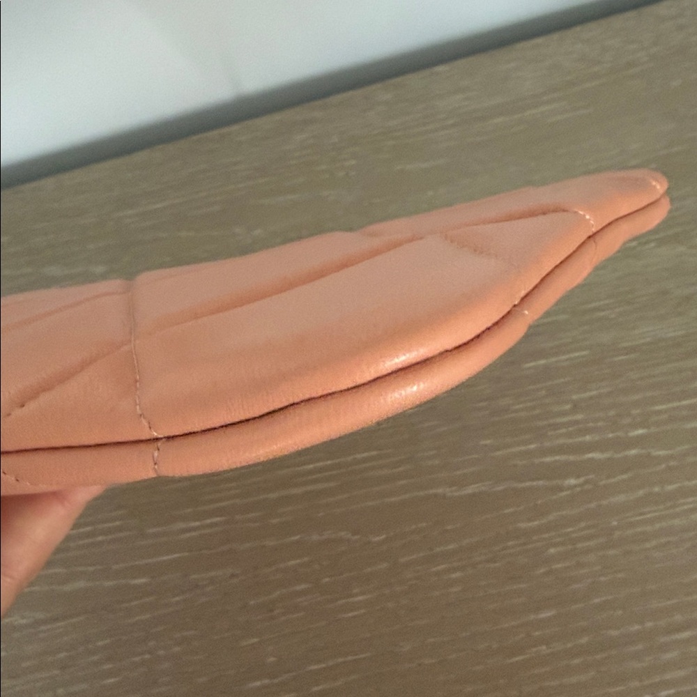 Chanel Peach Quilted Clutch with Gold Logo - Picture 3 of 5